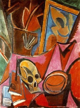  Komposition Kunst - Komposition avec Tete mort 1908 kubismus Pablo Picasso
